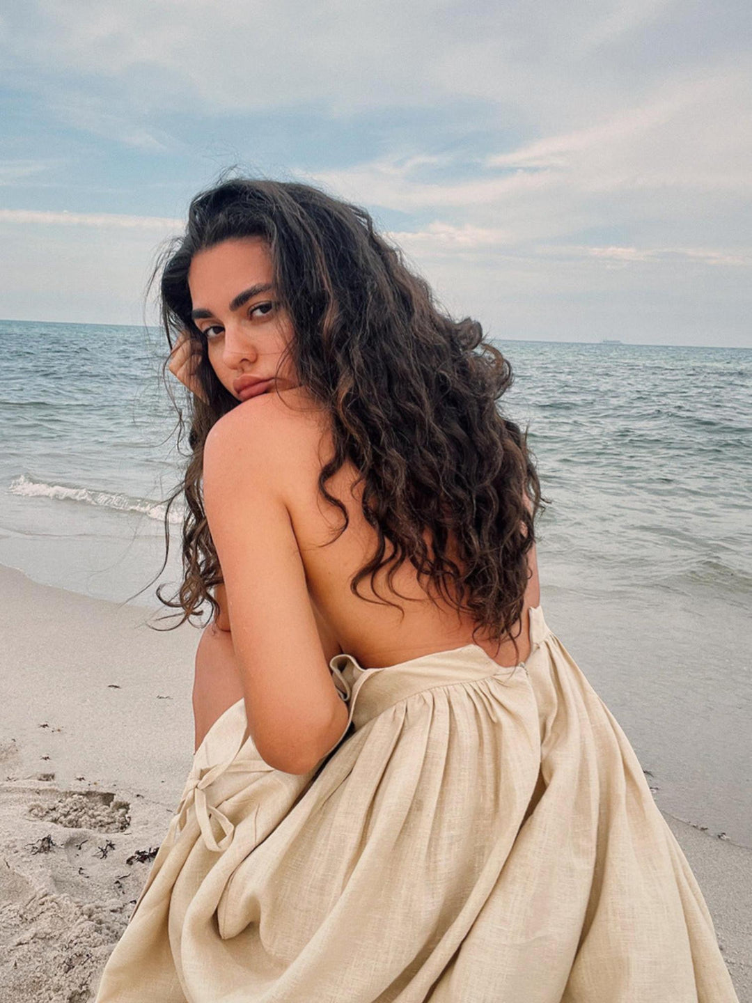 Backless Maxi Dress-Lunova Fashion