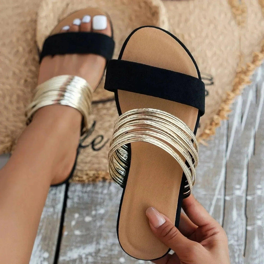 Bangle Strap Slides-Lunova Fashion