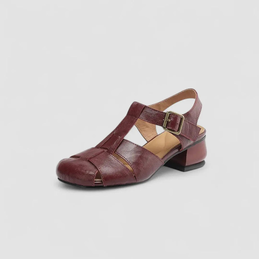 Block Heel Mary Janes-Lunova Fashion