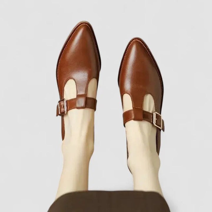 Block Heel Mary Janes with cushioned, view 2