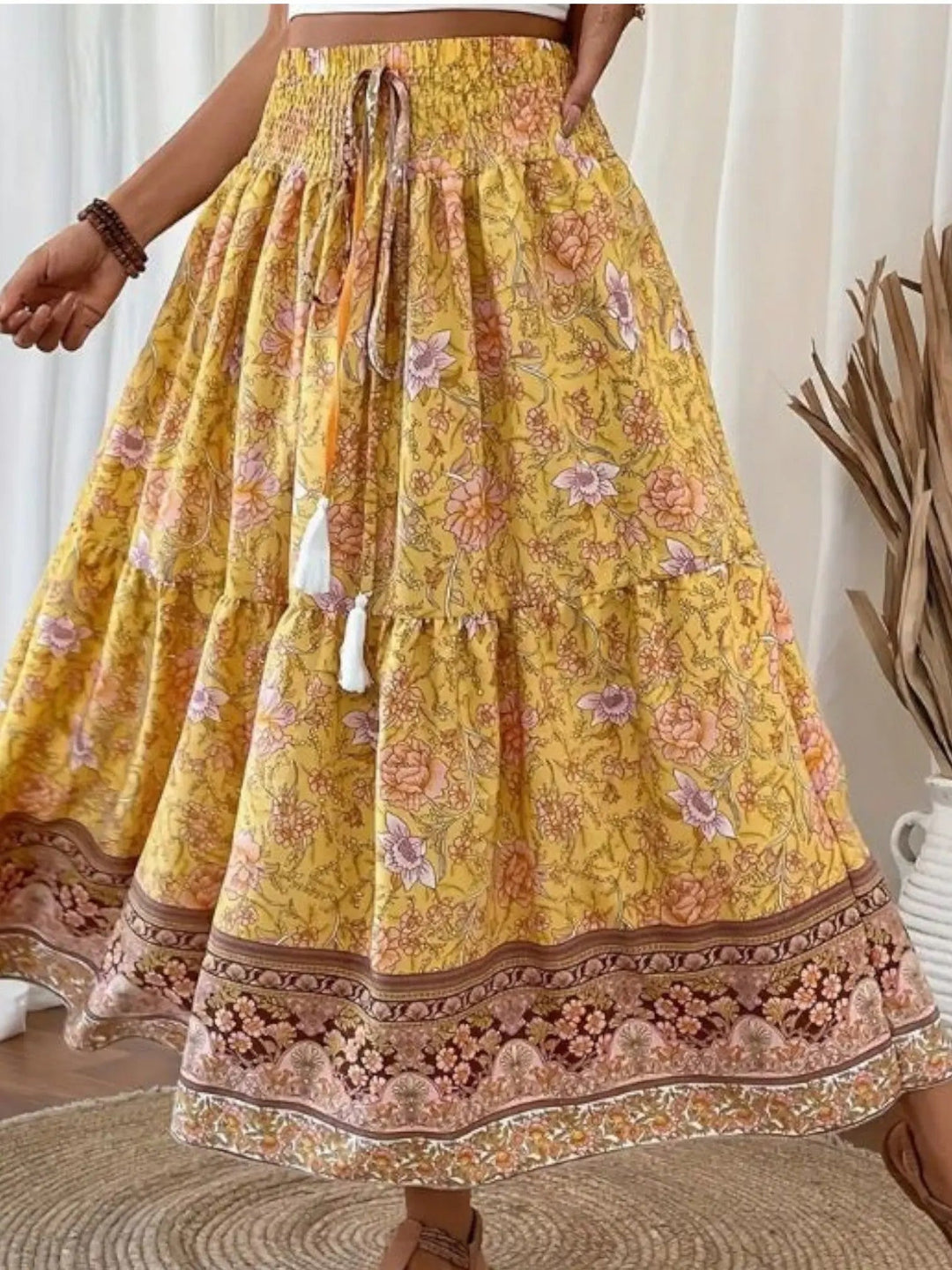 Bohemian Maxi Skirt-Lunova Fashion