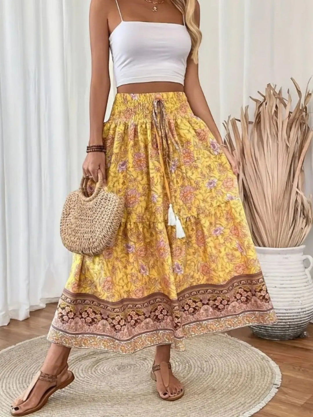 Bohemian Maxi Skirt-Lunova Fashion