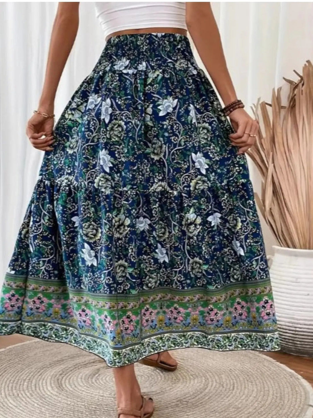 Bohemian Maxi Skirt-Lunova Fashion
