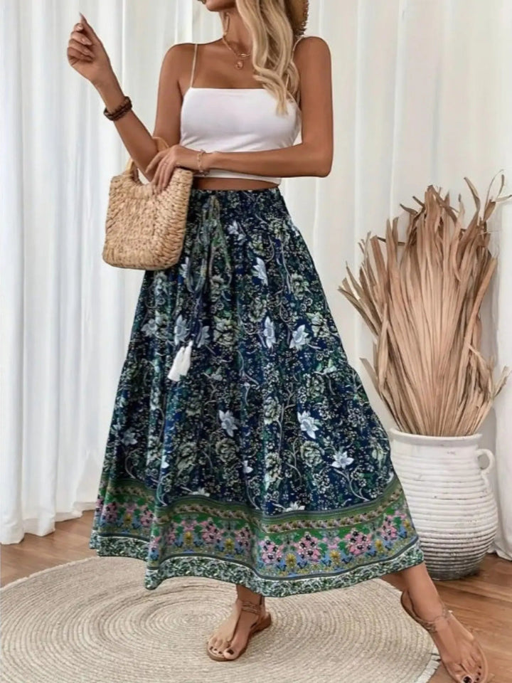Bohemian Maxi Skirt-Lunova Fashion
