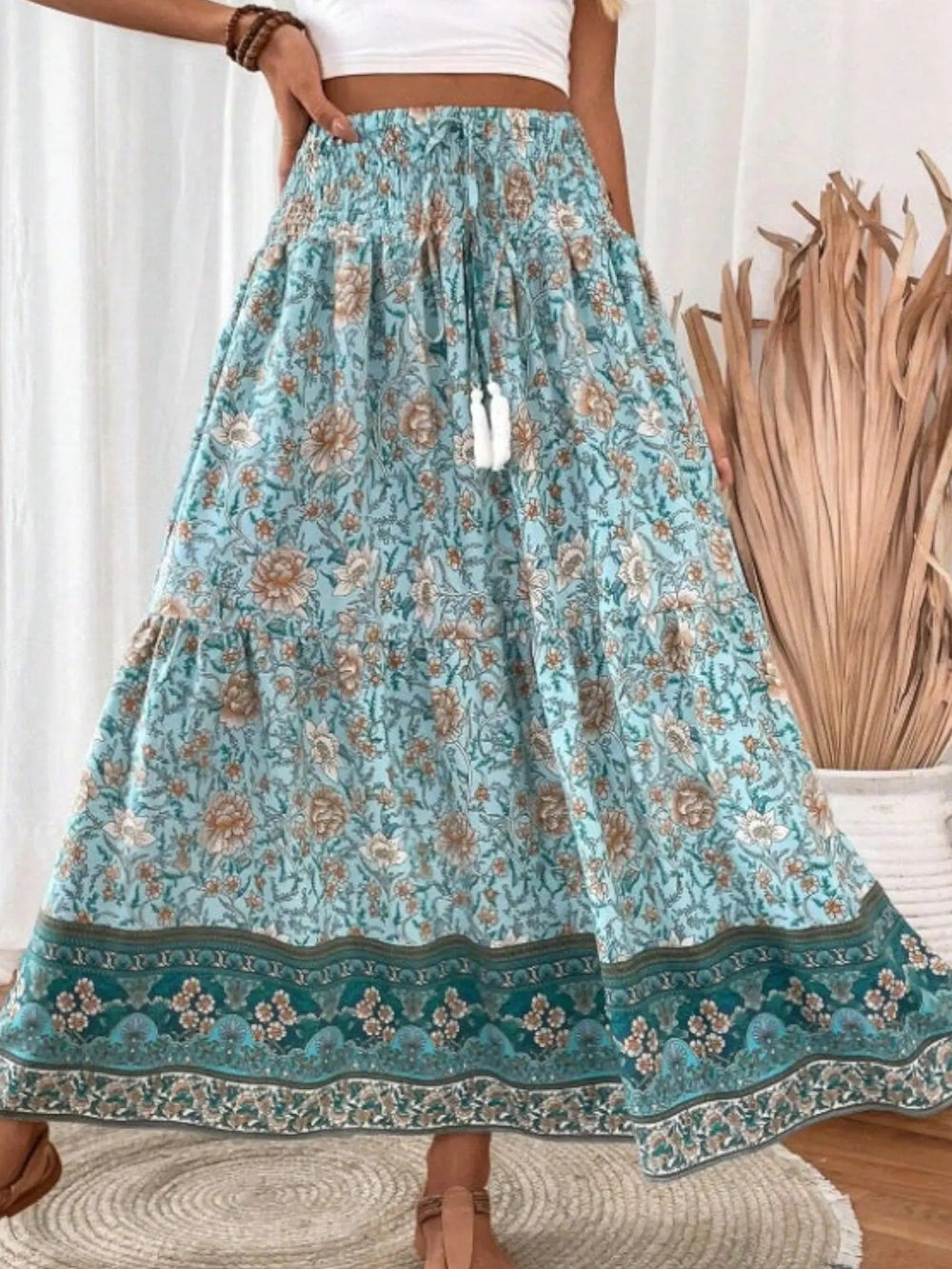 Bohemian Maxi Skirt-Lunova Fashion