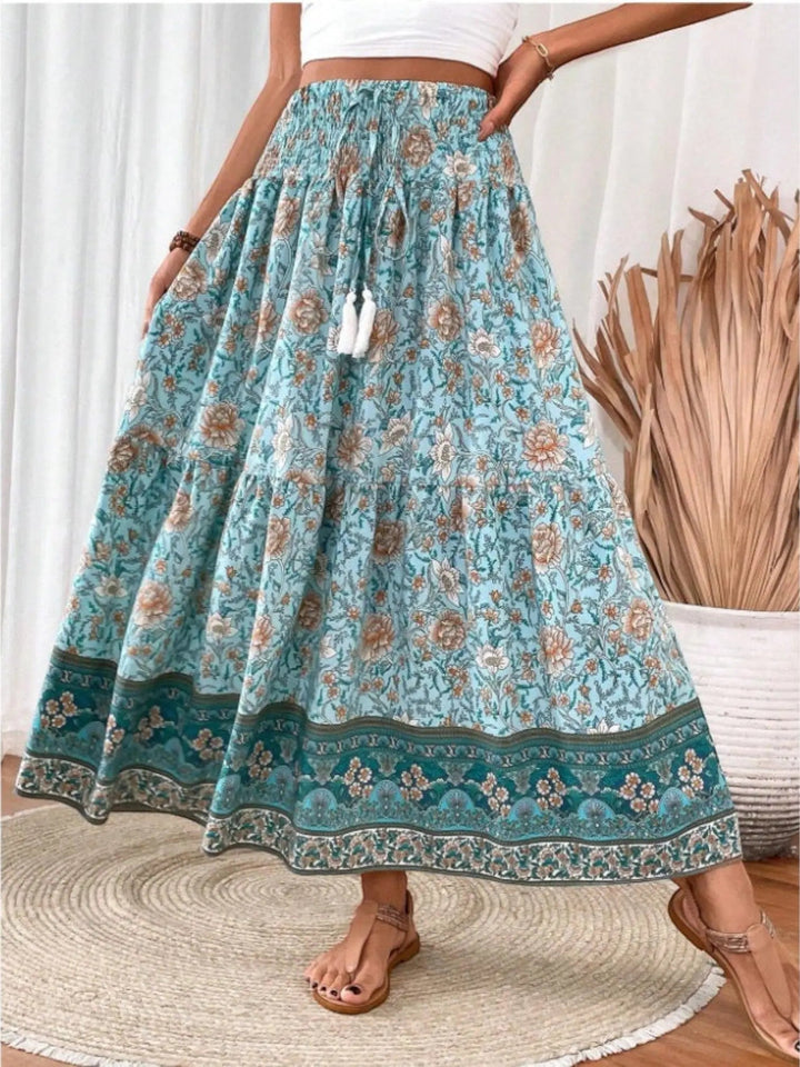 Bohemian Maxi Skirt-Lunova Fashion