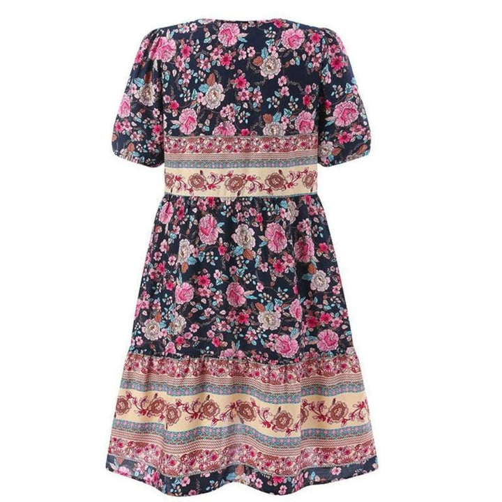 Bohemian Midi Dress-Lunova Fashion