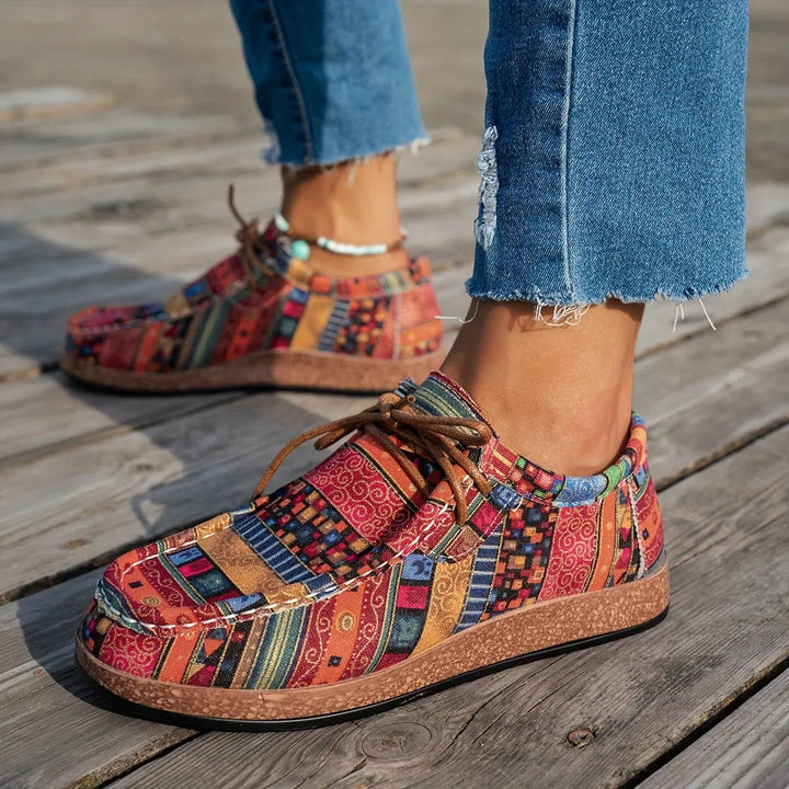 Boho Lace-Up Flats with lace, lace-up — view 5 | Lunova