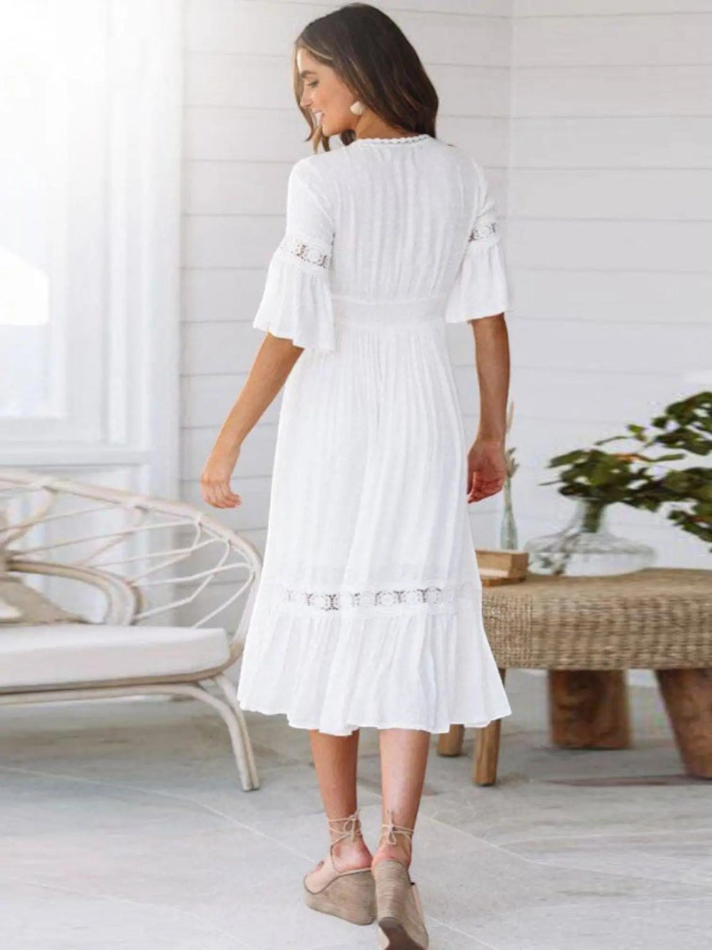 Boho Midi Dress-Lunova Fashion
