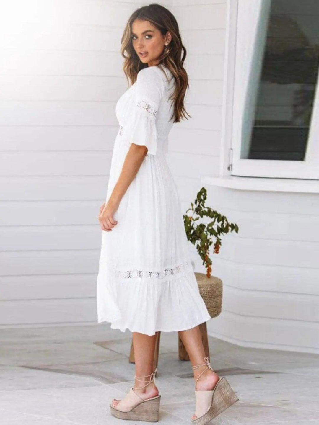 Boho Midi Dress-Lunova Fashion