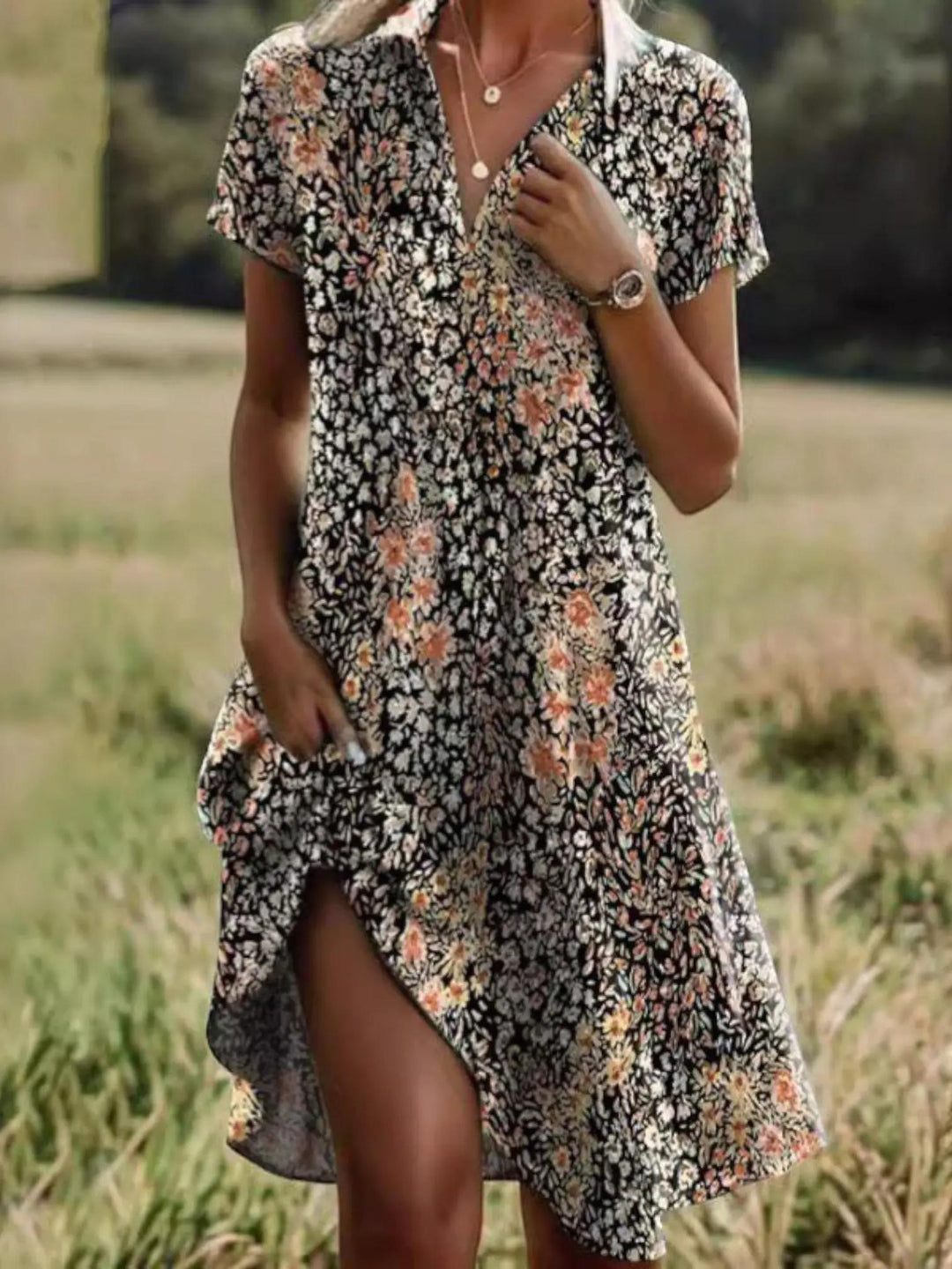 Boho Midi Dress-Lunova Fashion