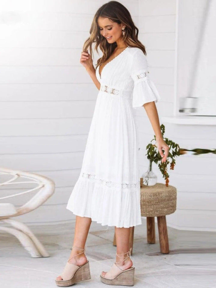 Boho Midi Dress-Lunova Fashion