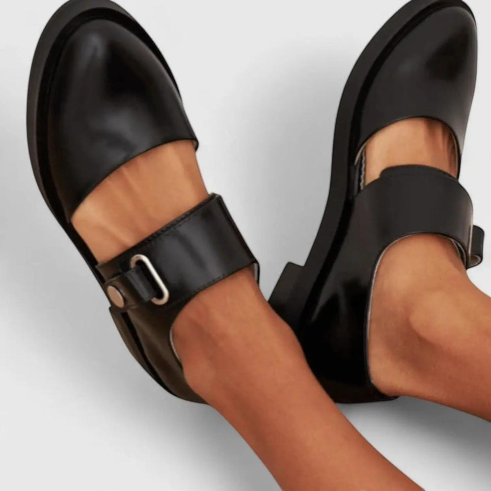 Buckle Strap Mary Jane Flats with buckle, cushioned — view 2 | Lunova
