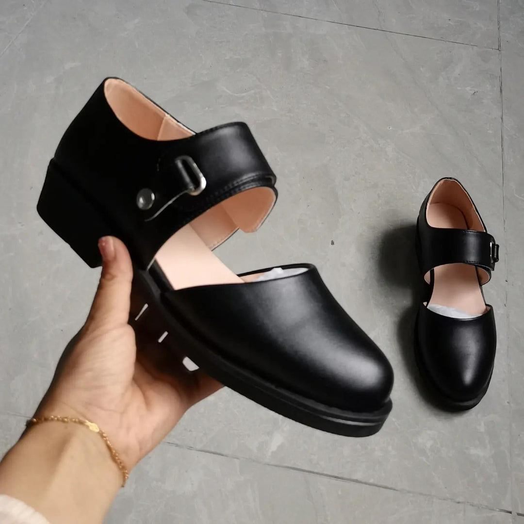 Buckle Strap Mary Jane Flats with buckle, cushioned, view 3