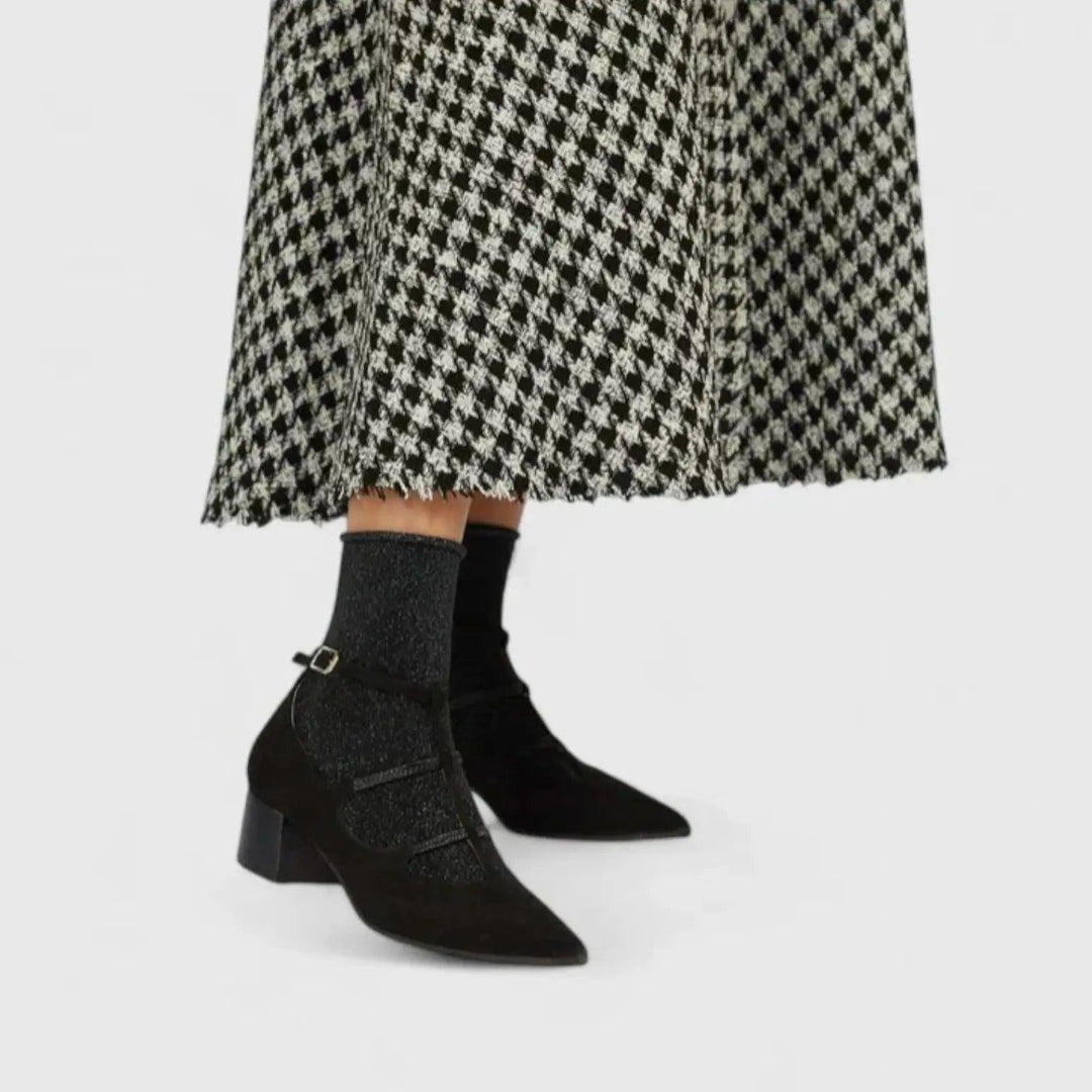 Caged Block Heel Pumps with cushioned, view 3