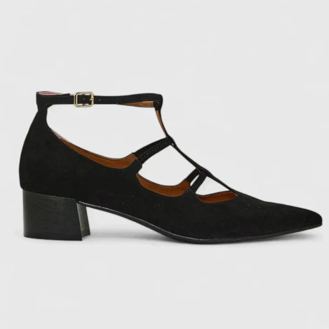 Caged Block Heel Pumps with cushioned | Lunova