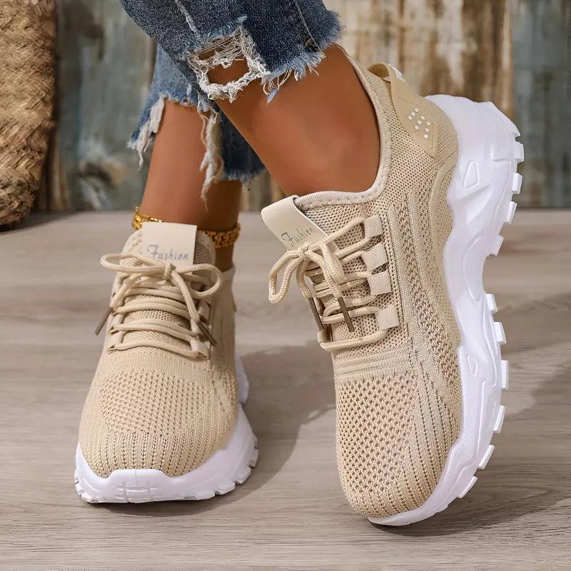 Chunky Mesh Trainers with cushioned — view 2 | Lunova
