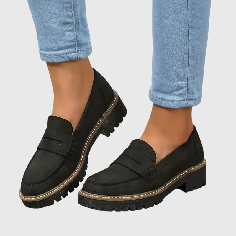 Chunky Penny Loafers-Lunova Fashion