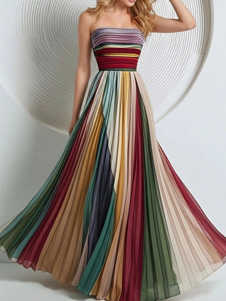Colourful Maxi Dress-Lunova Fashion