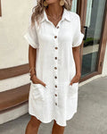 Woman wearing Comfort Midi Dress with relaxed, flowing | Lunova