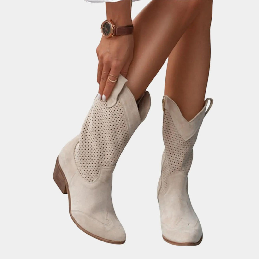 Beige Cowboy Boots