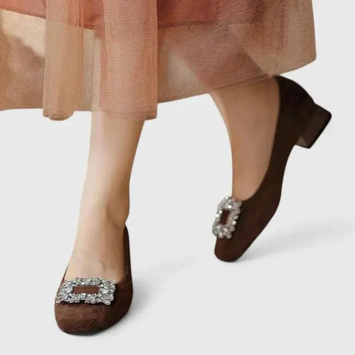 Crystal Buckle Pumps-Lunova Fashion