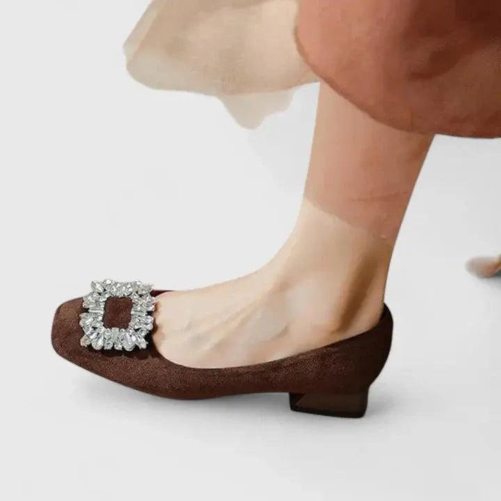 Crystal Buckle Pumps-Lunova Fashion