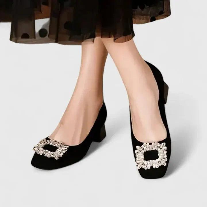 Crystal Buckle Pumps-Lunova Fashion