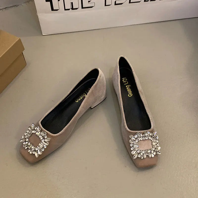 Crystal Buckle Pumps-Lunova Fashion