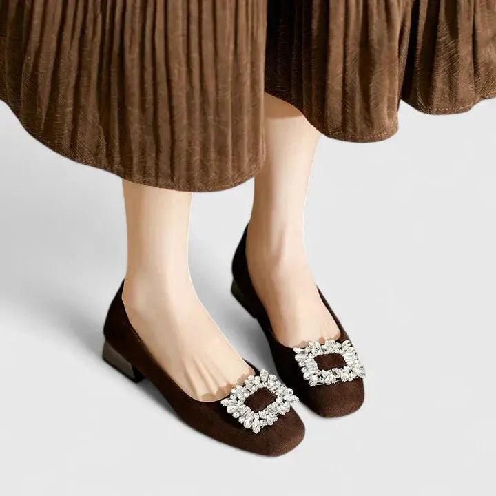 Crystal Buckle Pumps-Lunova Fashion