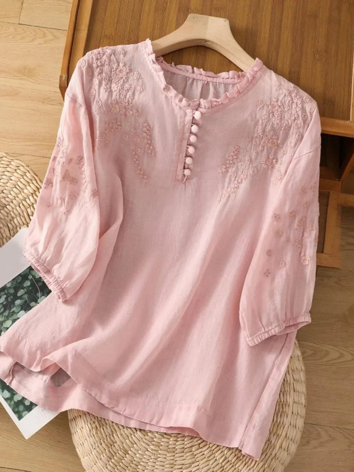 Floral Blouse-Lunova Fashion