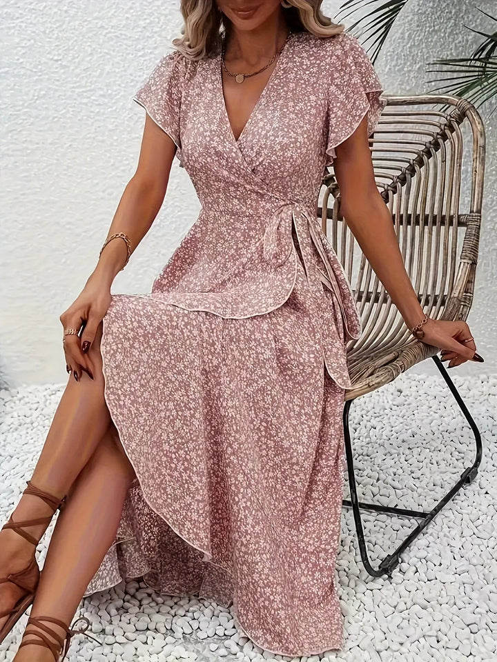 Floral Maxi Dress-Lunova Fashion