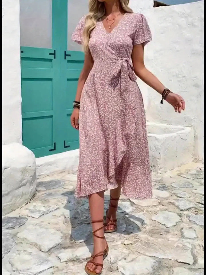 Floral Maxi Dress-Lunova Fashion