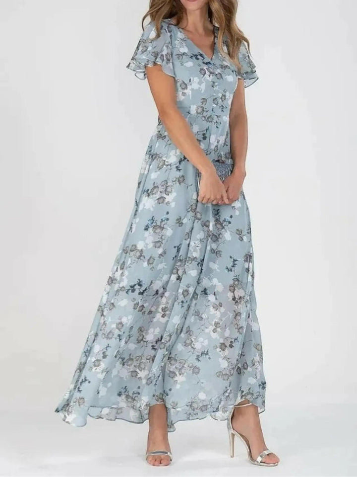 Floral Maxi Dress-Lunova Fashion