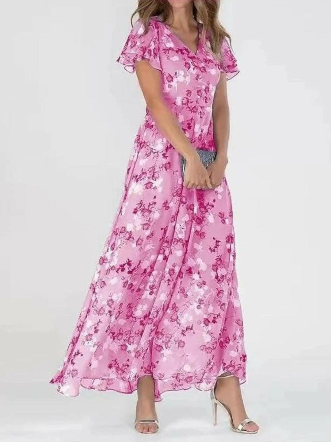 Floral Maxi Dress-Lunova Fashion