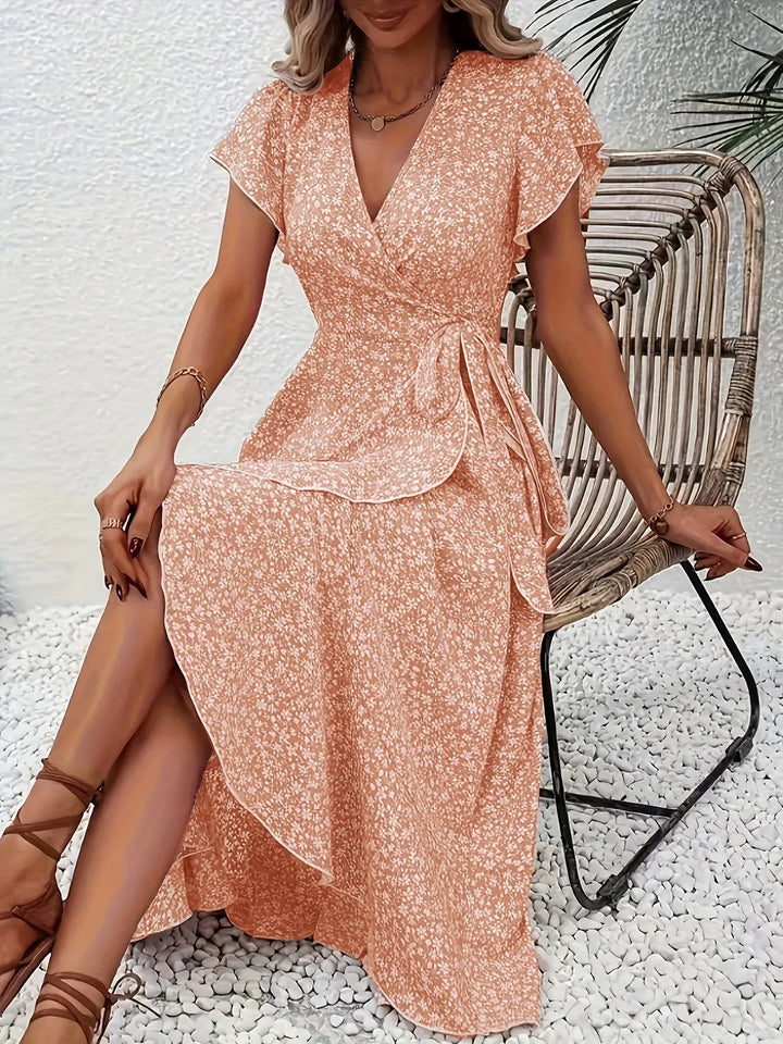 Floral Maxi Dress-Lunova Fashion