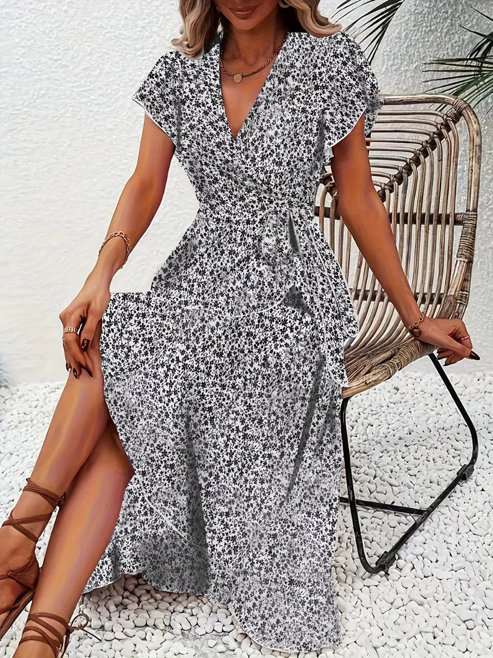 Floral Maxi Dress-Lunova Fashion