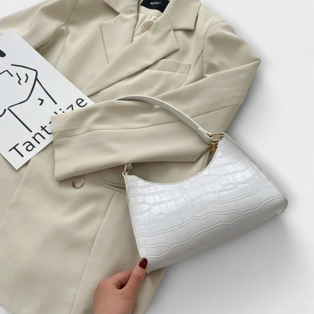 White Iconic Shoulder Bag | Lunova