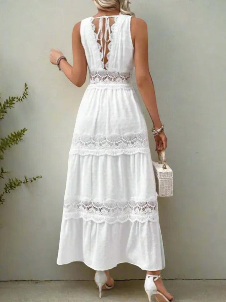 Lace Maxi Dress-Lunova Fashion