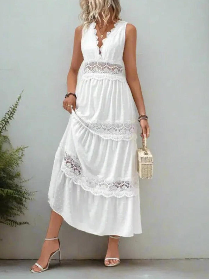 Lace Maxi Dress-Lunova Fashion