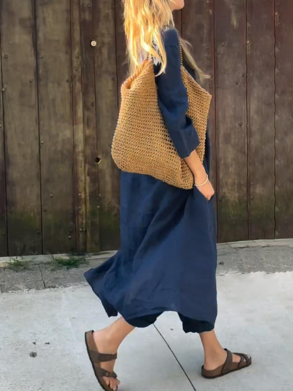 Woman wearing Loose Two-Piece Set with relaxed — view 2 | Lunova