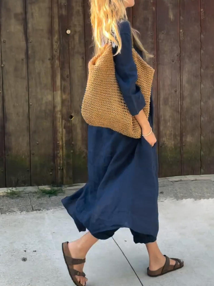 Woman wearing Loose Two-Piece Set with relaxed — view 2 | Lunova