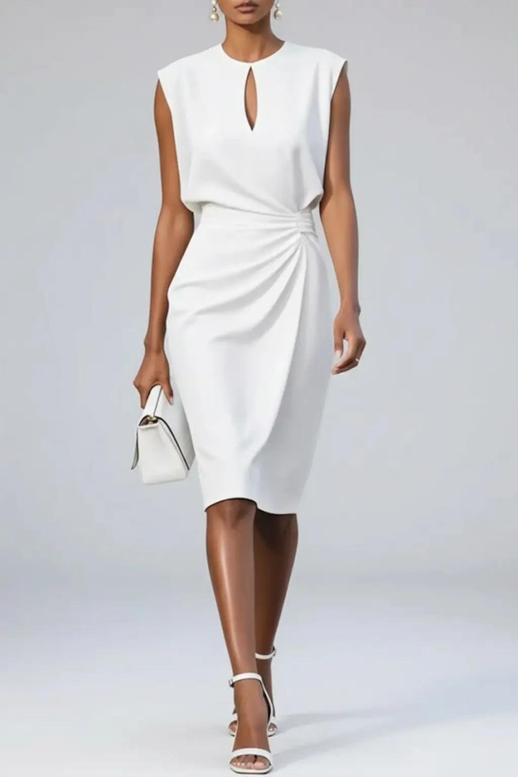 Midi Cocktail Dress-Lunova Fashion