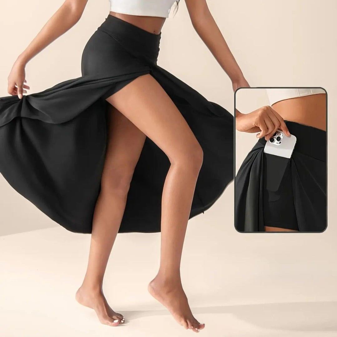 Woman wearing Midi Warp Skirt | Lunova