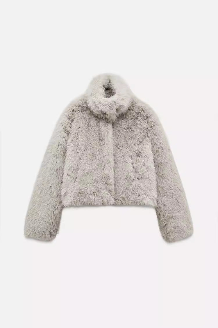 Fluffy Long Sleeve Jacket