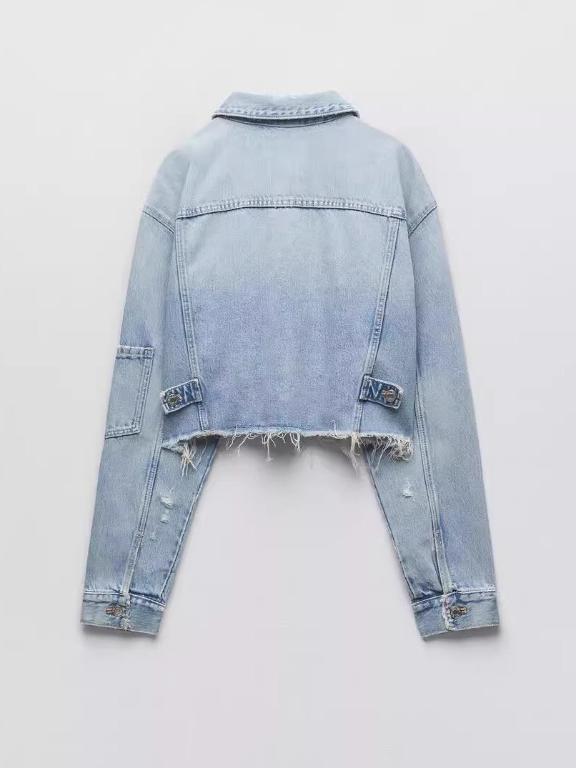 Virale Cropped Denim Jacket