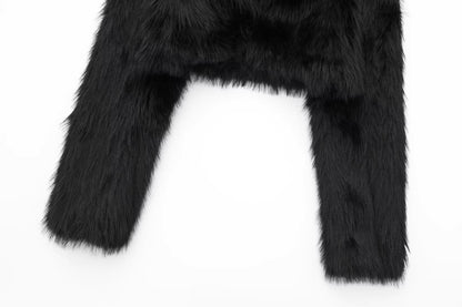 Faux fur effect short Jacket