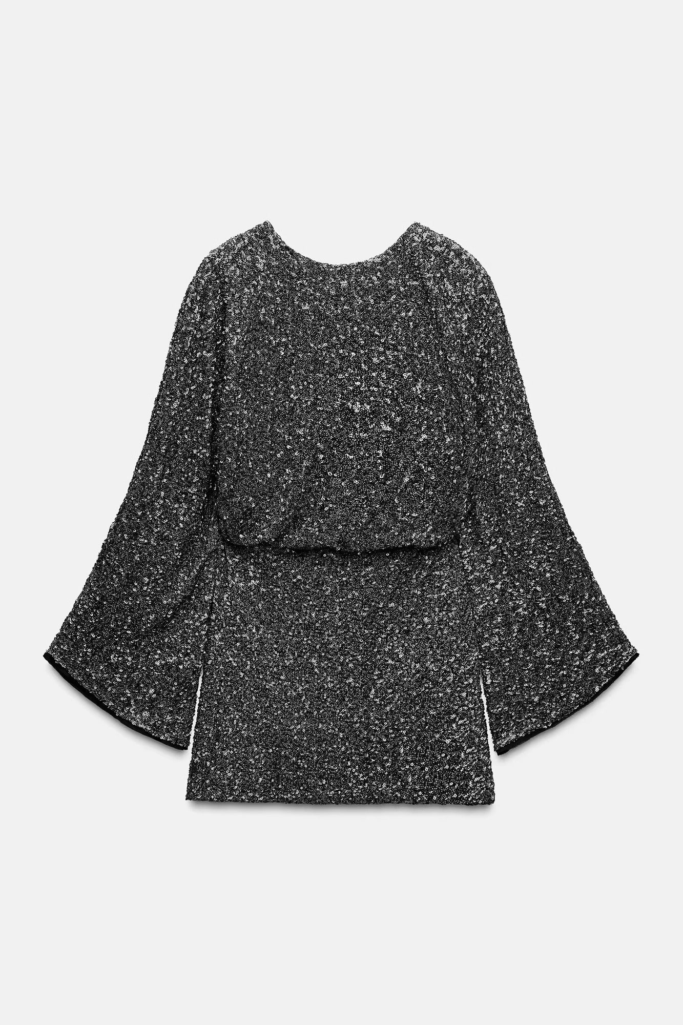 Sequins Long Sleeved Short Skirt Dress