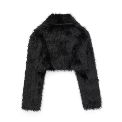 Faux fur effect short Jacket