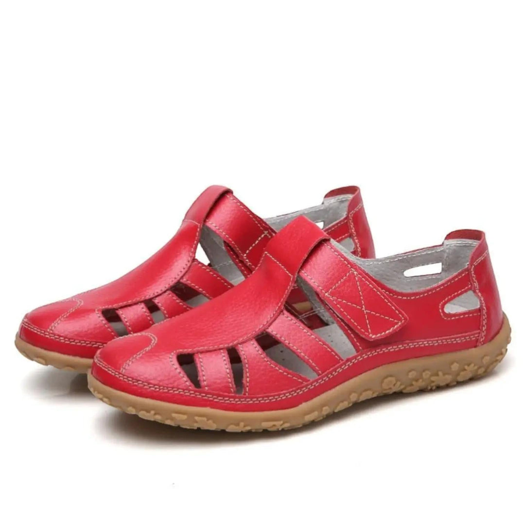 Red Everyday Multi-Strap Sandals | Lunova